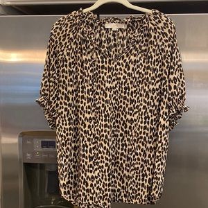 Loft cheetah blouse